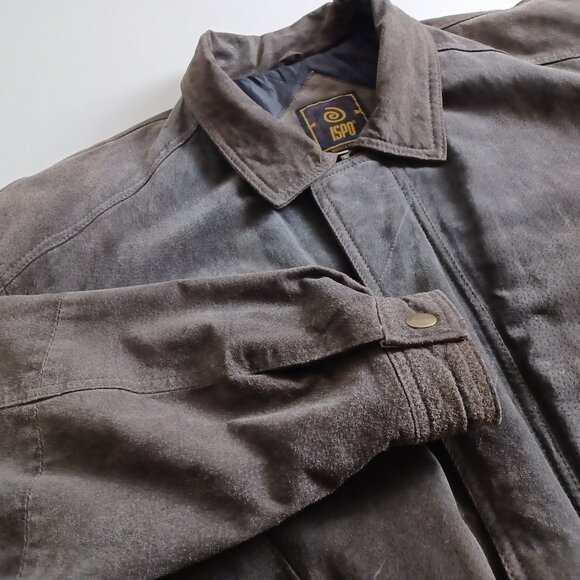 ISPO by Amerella Brown Suede Vintage Bomber Jacket - Picture 4 of 16